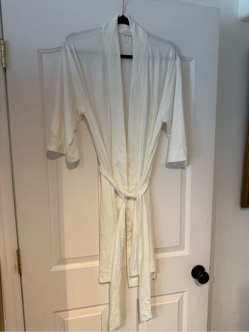 Cozy Earth White Lightweight Kimono Robe with Tie